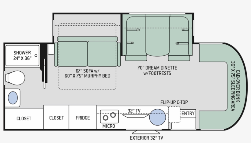 Citation Sprinter Class Motorhomes Floor Plans Thor - Thor Motor Coach, transparent png #3499368