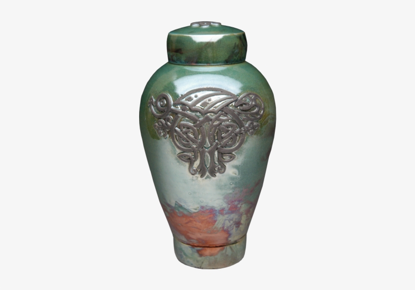 Raku Urn With Intricate Celtic Dragon Design - Celtic Cremation Urns, transparent png #3499391