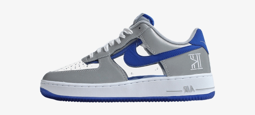 The Nike Air Force 1 Qs Kyrie Irving Wolf Grey Is Scheduled - Sneakers, transparent png #350340