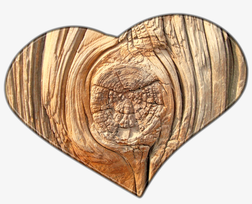 Love Wood Clipart Transparent Background - Wood Heart Png, transparent png #350544
