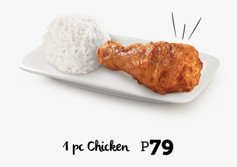Bonchon 1 Pc Chicken - 1 Piece Chicken With Rice, transparent png #350808