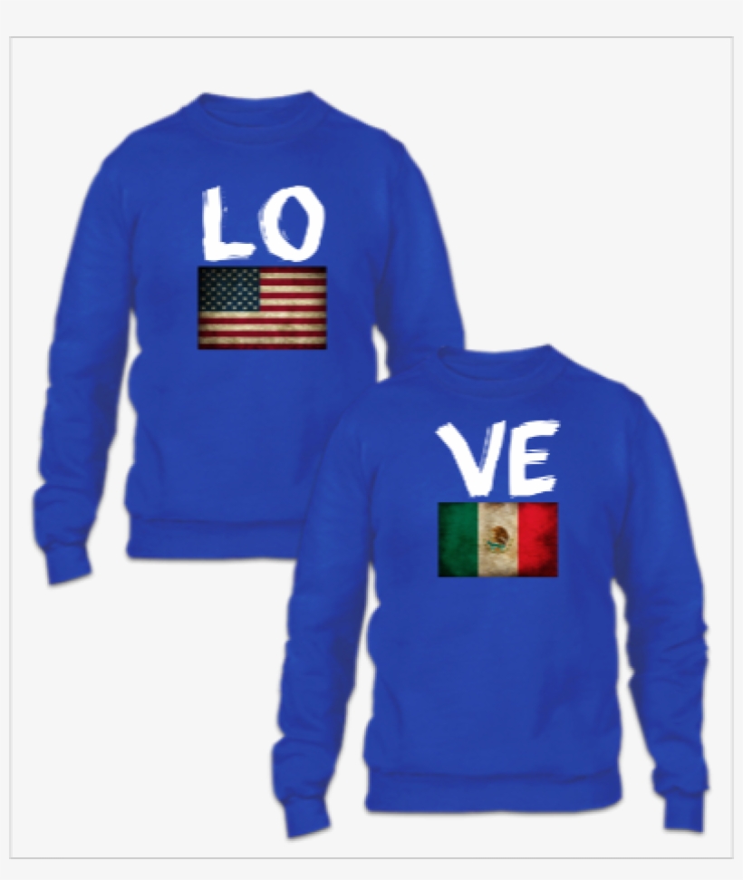 American Mexican Flag Love Design - Skull Head Crew, transparent png #350989