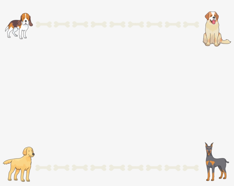 Dogs And Bones Frame Svg - Dog, transparent png #351239