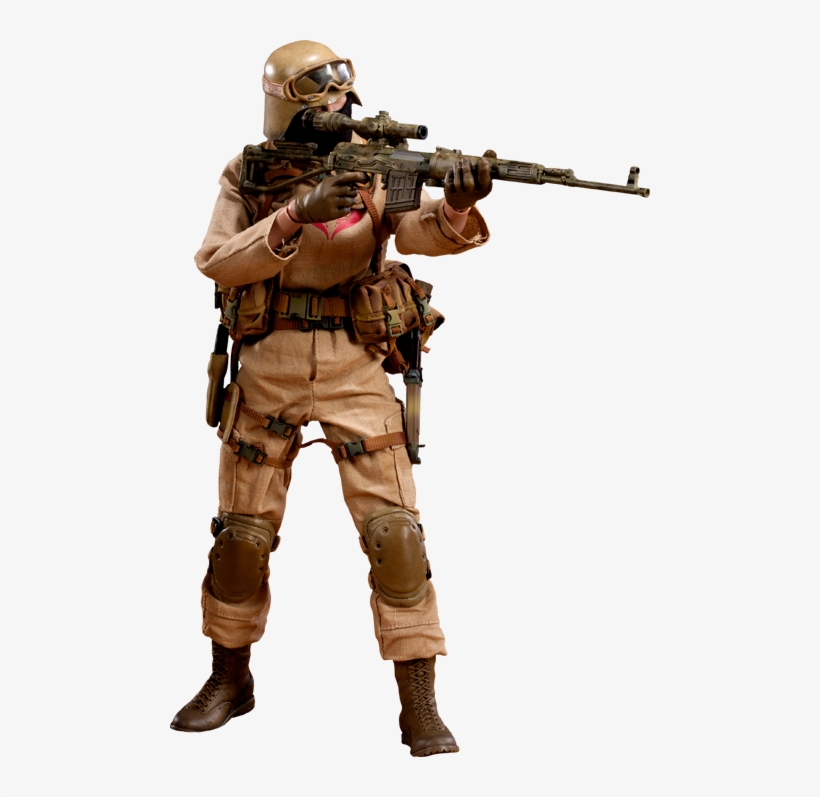 Gi Joe 12" Cobra Desert Ops Trooper Sniper Figure, transparent png #351440