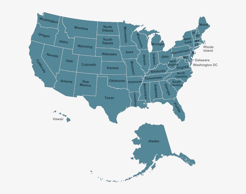 Usa Map - Us East Coast 3, transparent png #351692