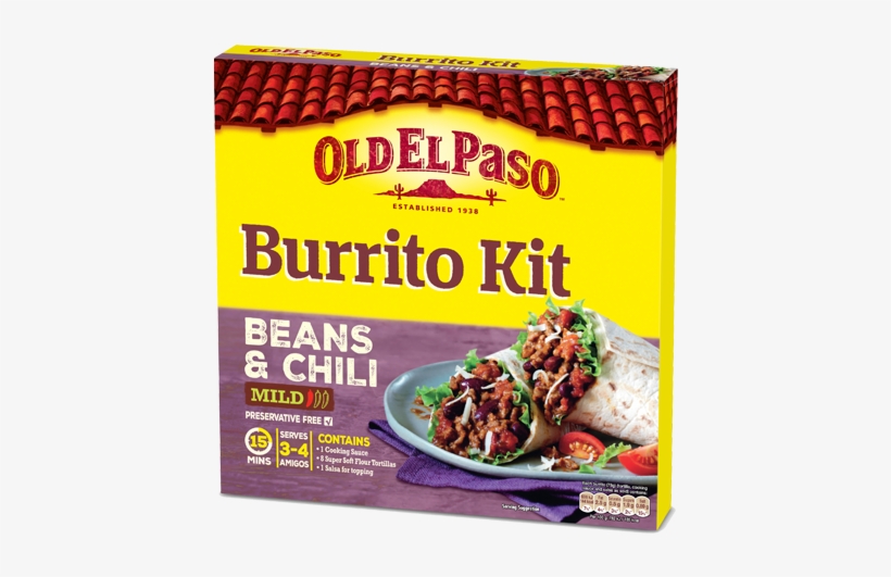 Beef And Bean Chilli Burrito Kit - Old El Paso Burrito Kit, transparent png #351947