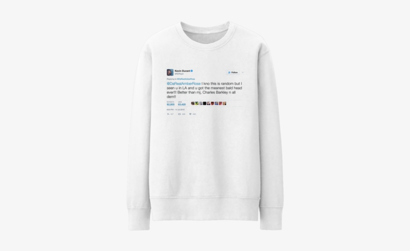 Kevin Durant Amber Rose I Know This Is - Crew Neck, transparent png #352059