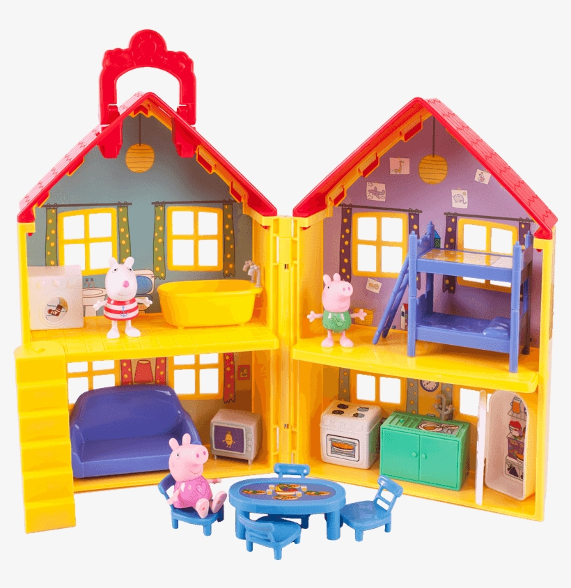 Deluxe House Playset - Peppa Pig House Playset, transparent png #352277