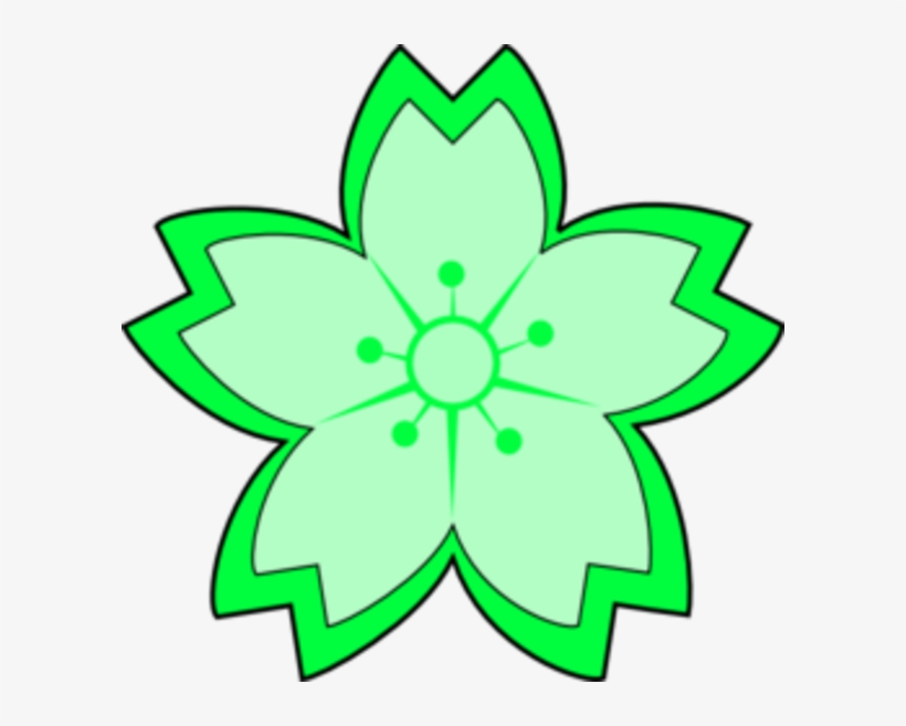 Teal Surf Green Bright Light Sakura Image - Cherry Blossom Flower Clipart, transparent png #352550