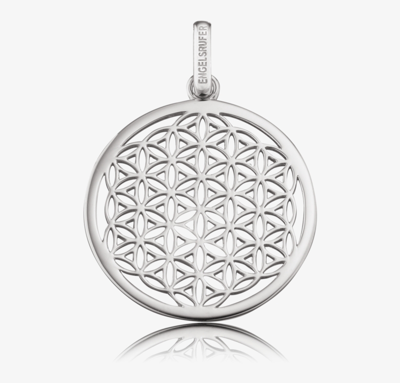 Flower Of Life Silver Rhodium Plated Erp-lifl - Pandantiv Floarea Vietii Aur, transparent png #352571