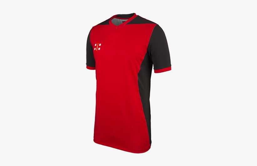 red and black cricket jersey