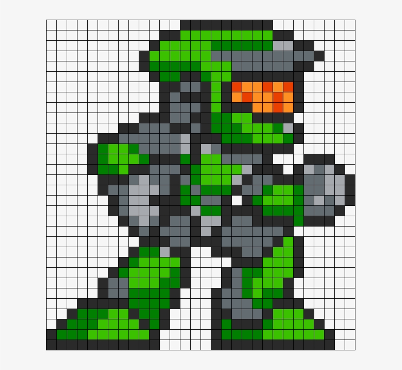 Master Chief V 2 0 Perler Bead Pattern / Bead Sprite - 16 Bit Master Chief, transparent png #353072