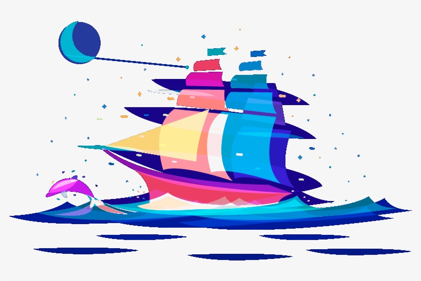 Foamposite Drawing Color - Dibujos De Barcos A Color, transparent png #353644