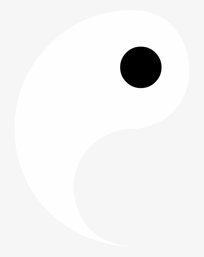 51 Pm 42051 Yinyang Whitehalf Shaded 11/1/2017 - Illustration, transparent png #353809