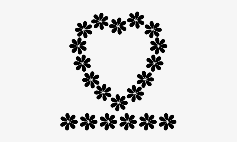 Black Flower Borders - Designer Flower Borders Black And White, transparent png #354322