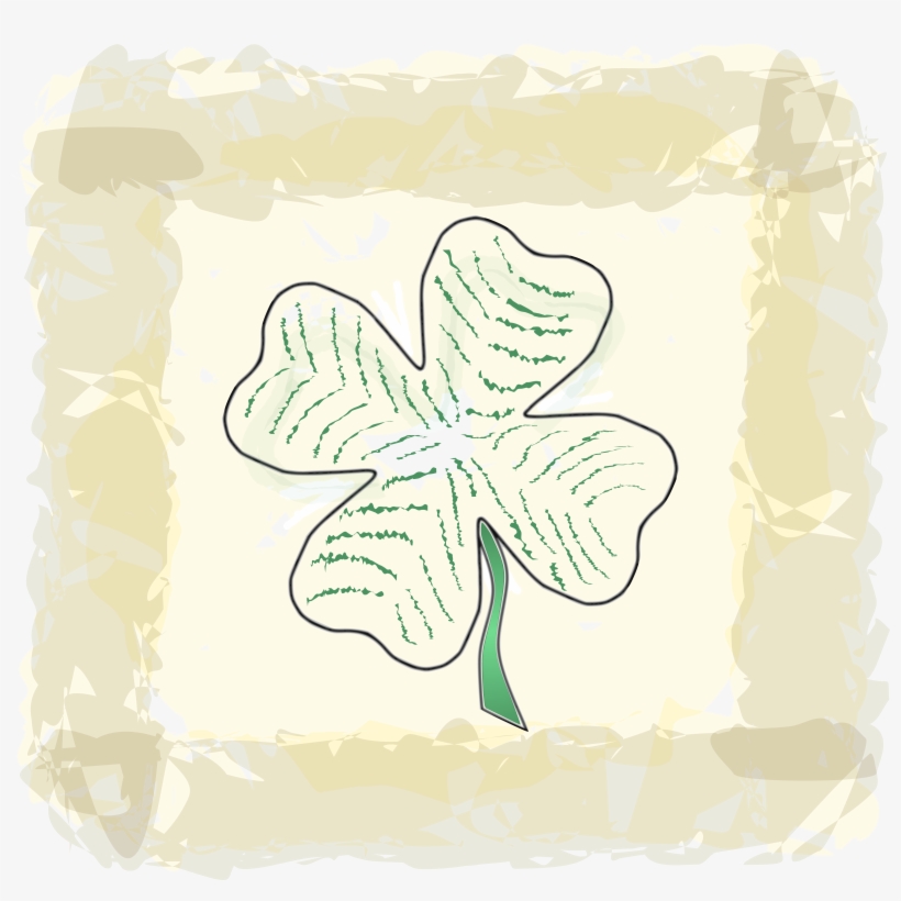 Free Clipart Of A Paddys Day Four Leaf Shamrock Clover - Birthday Cake, transparent png #355033