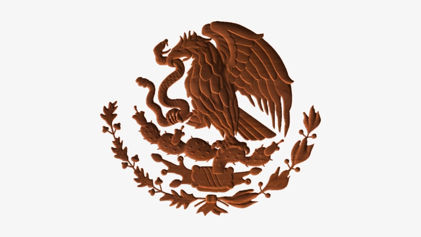 Unique Pic Of Mexican Flag Mexican Eagle - Mexican Coat Of Arms Ornament (round), transparent png #355339