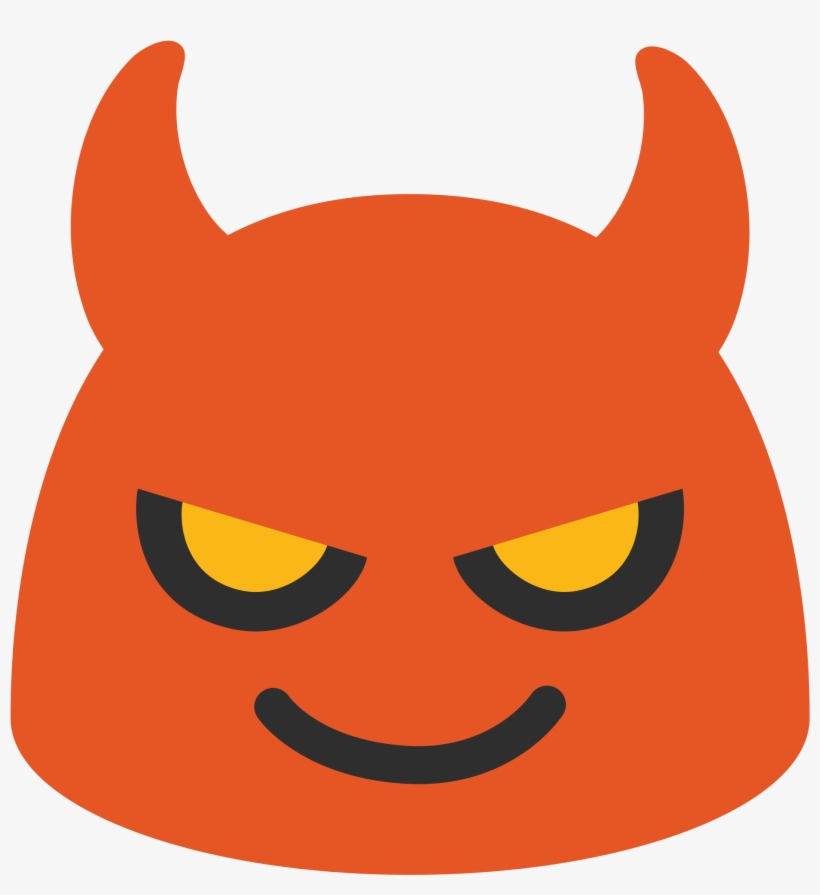 Emoji U1f608 - Svg - Android Devil Emoji, transparent png #355340