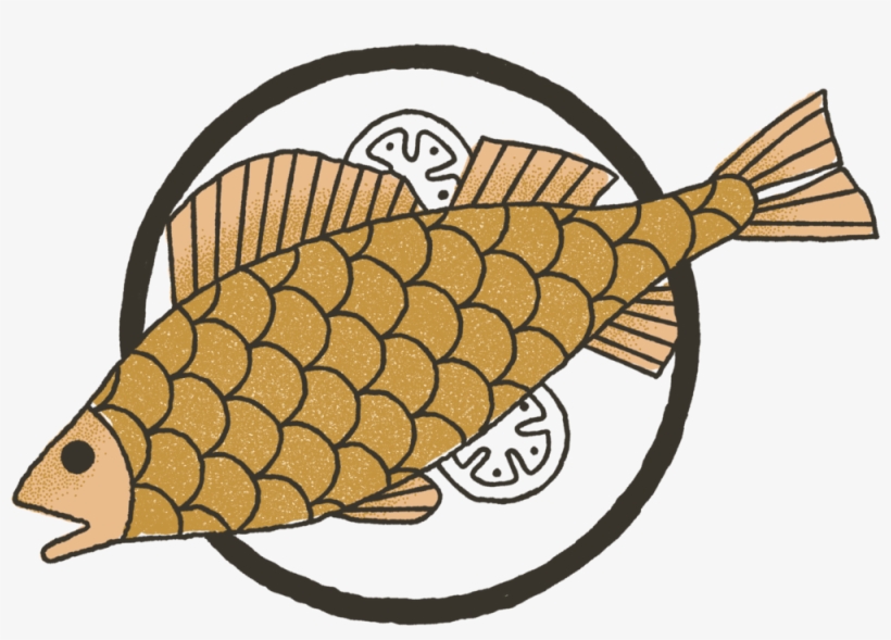 Fish Plate - Fish On A Plate Clip Art Png, transparent png #355572