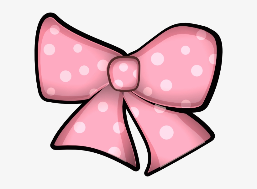 Free Pink Bow Png - Clipart Poka Dots Bow, transparent png #355862