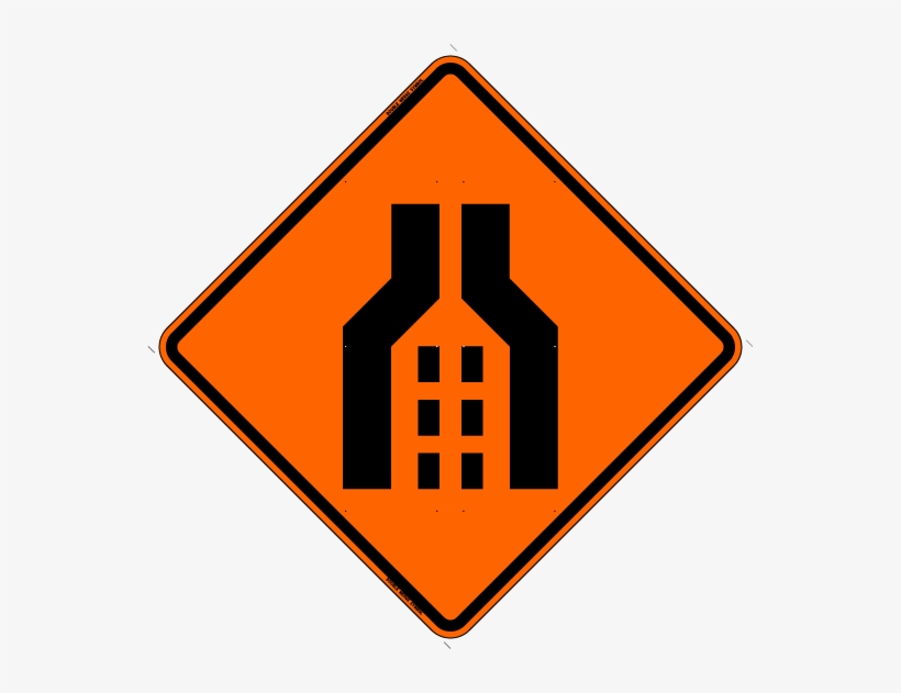 Double Merge Symbol 01 Double Merge Symbol 02 Double - Road Work Sign Cartoon, transparent png #355922