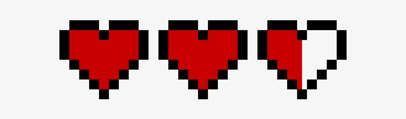 Super 8-bit Heart 8bit Hearts - 8 Bit Heart Zelda, transparent png #356096