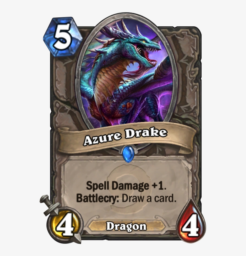Azure Drake Card - Hearthstone Card, transparent png #356296