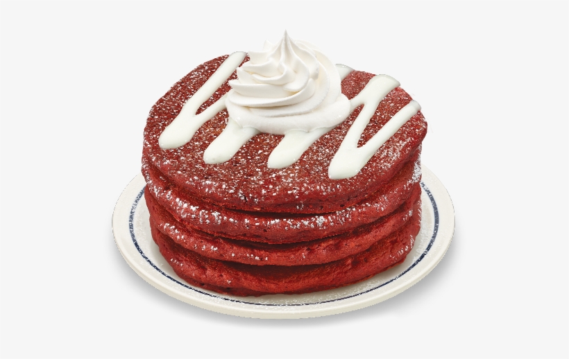 Ihop Red Velvet Pancakes, Ihop Pancakes, Waffles, Los - Red Velvet Cheesecake Pancakes Ihop, transparent png #356784