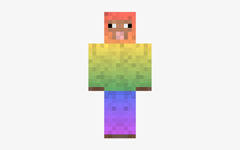 Alpha User - Minecraft Rainbow Sheep Skin, transparent png #356836