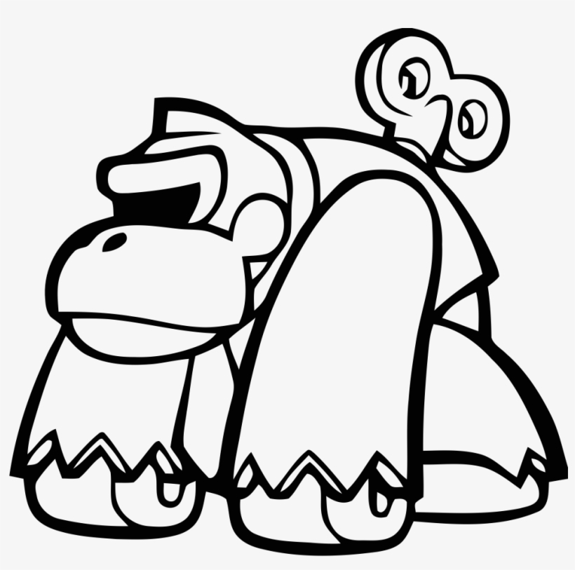 Drawing Donkey Kong 75 - Sticker, transparent png #357470