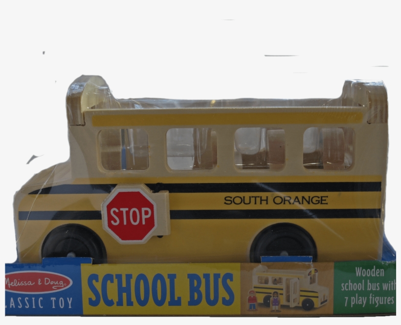 Customized South Orange School Bus Melissa & Doug - Melissa & Doug School Bus Wooden Play Set With, transparent png #357532