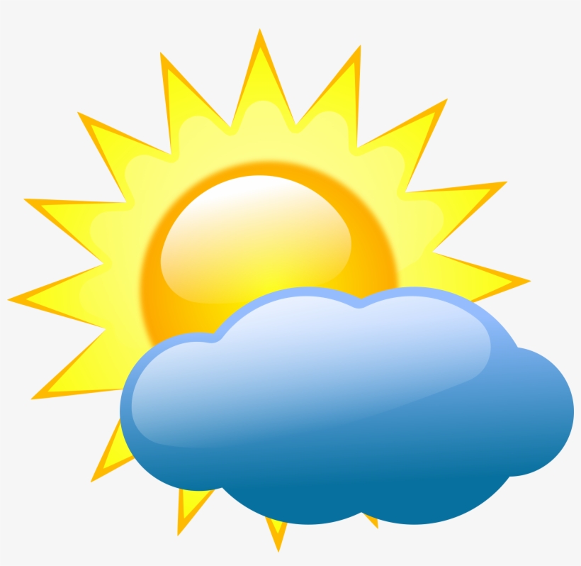 Summer Clipart Weather - Weather Symbols Partly Cloudy, transparent png #357655