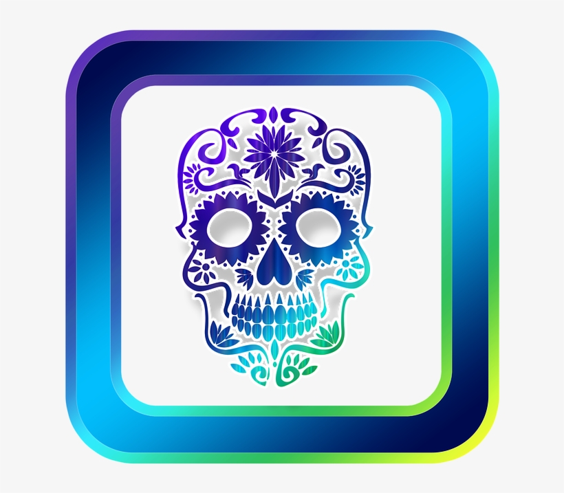 Icon, Skull And Crossbones, Symbols, Online, Internet - Sugar Skull Day Of The Dead Apple Ipad Pro 9.7 Inch, transparent png #358687