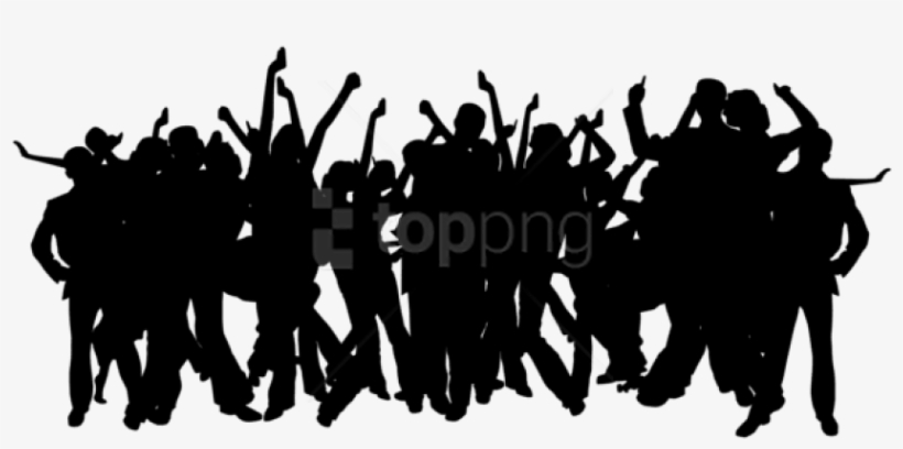 Audience Vector Happy Crowd - Party People Silhouette Png, transparent png #359011