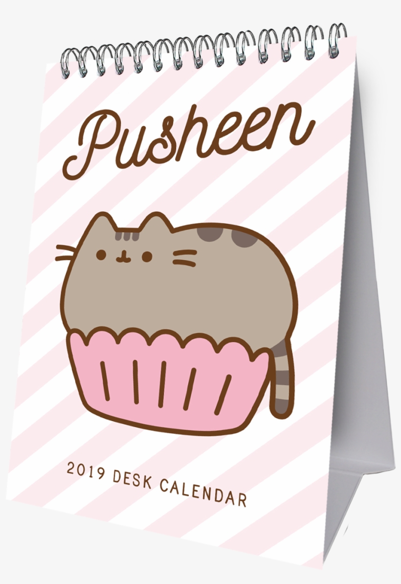 Official Pusheen Slim 2019 Desk Easel Calendar - Pusheen, transparent png #359075