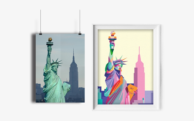 Hand Paint Me Pop Art - Statue Of Liberty, transparent png #359398