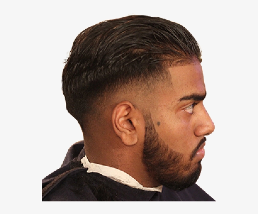 Slicked Back Undercut - Degraded Hair With Beard, transparent png #359438