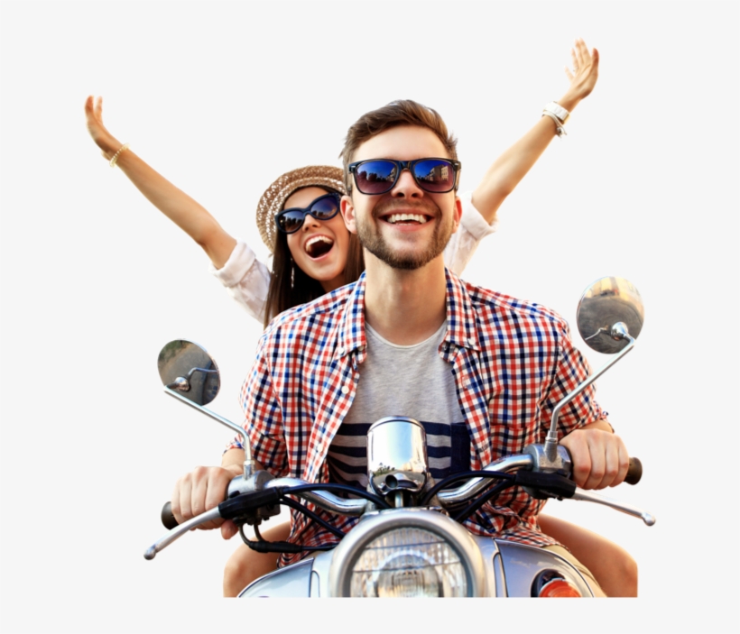 Couple On Moped - Traveller Person Png, transparent png #359679