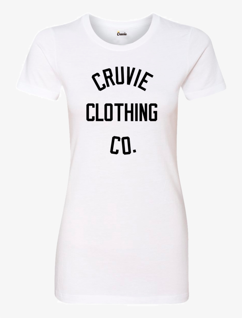 Cruvie Womens Tshirt White Blk Ccc, transparent png #3500565