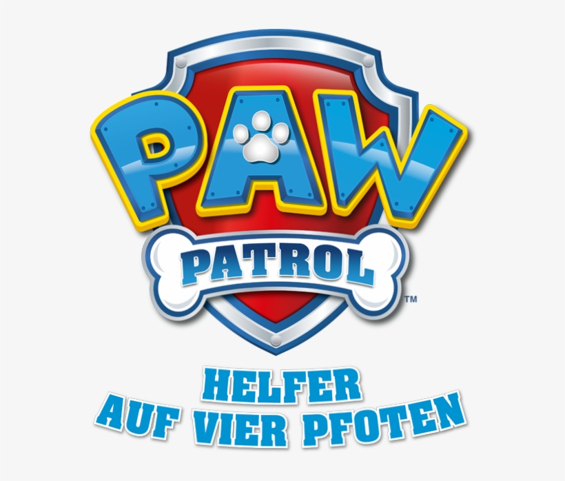 Paw Patrol Helfer Auf Vier Pfoten Logo Paw Patrol German - Paw Patrol Logo No Background, transparent png #3500896