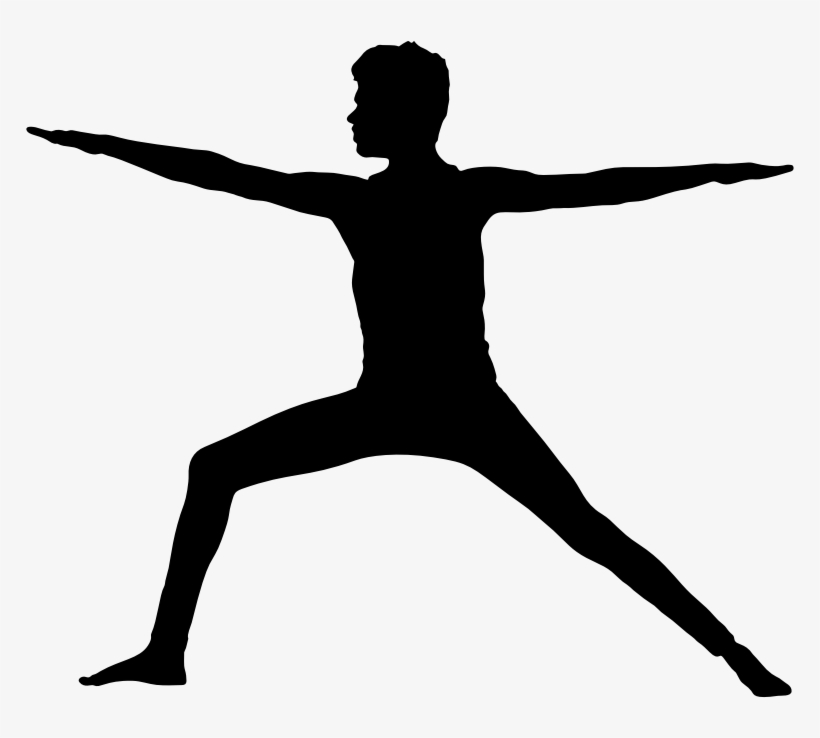 Medium Image - Yoga Pose Silhouette Man, transparent png #3500922