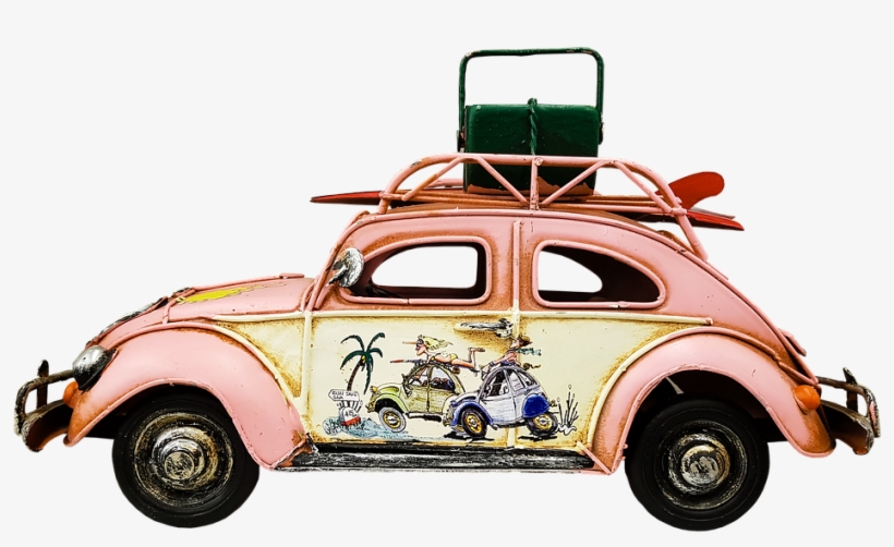 Auto, Beetle, Volkswagen, Herby, Camping, Holiday, - Volkswagen Beetle, transparent png #3501268