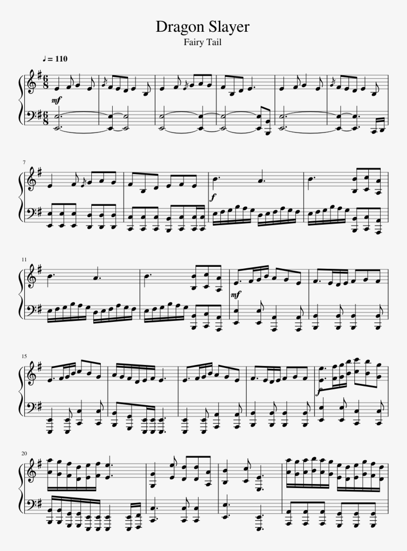 Dragon Slayer Sheet Music 1 Of 3 Pages - Grace Greater Than Our Sin Duet Secondo Part, transparent png #3502977
