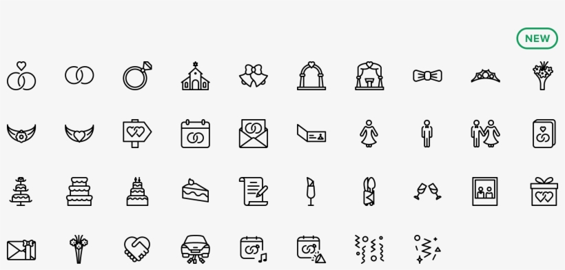 Icon Wedding - Wedding Line Icons Free, transparent png #3503200