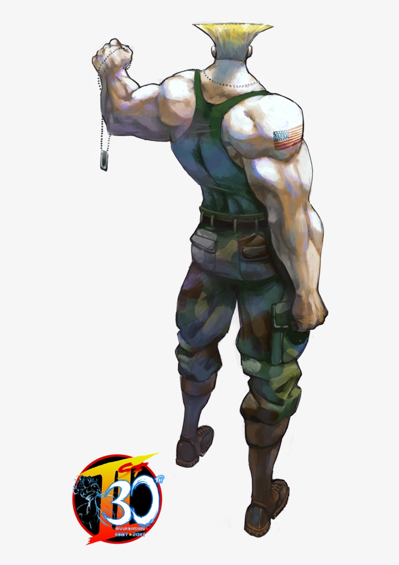 Our Street Fighter 30th Tribute - Street Fighter Guile Art, transparent png #3503739