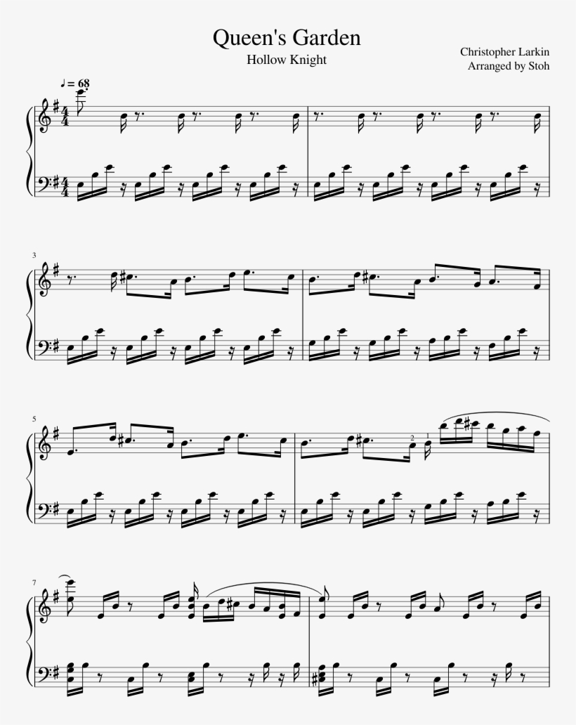 Queen's Garden Sheet Music Composed By Christopher - Perpetual Motion Sheet Music, transparent png #3503961