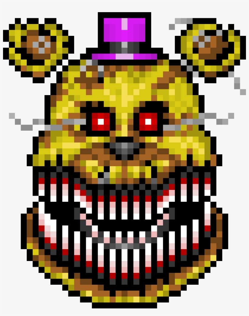 Fredbear ucn accurate pixel art