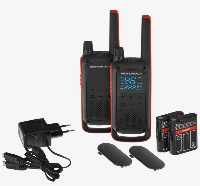 Walkie-talkies, Red/black, Ipx3 Motorola - Motorola Tlkr T82 Orange/black Walkie Talkie, transparent png #3504713