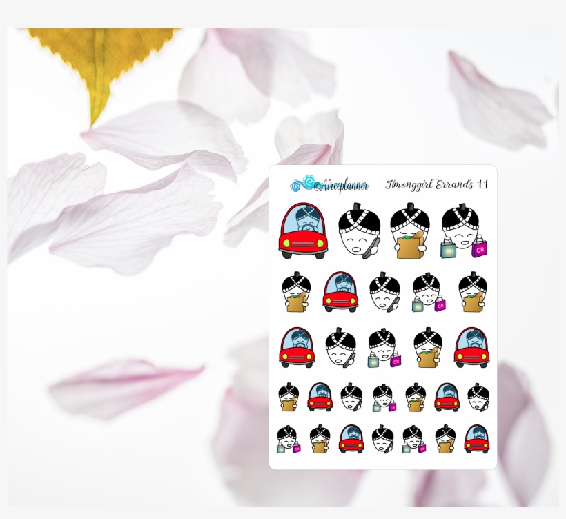 Planner Sticker Errands Emojis Featuring Hmonggirl - Pug, transparent png #3504959