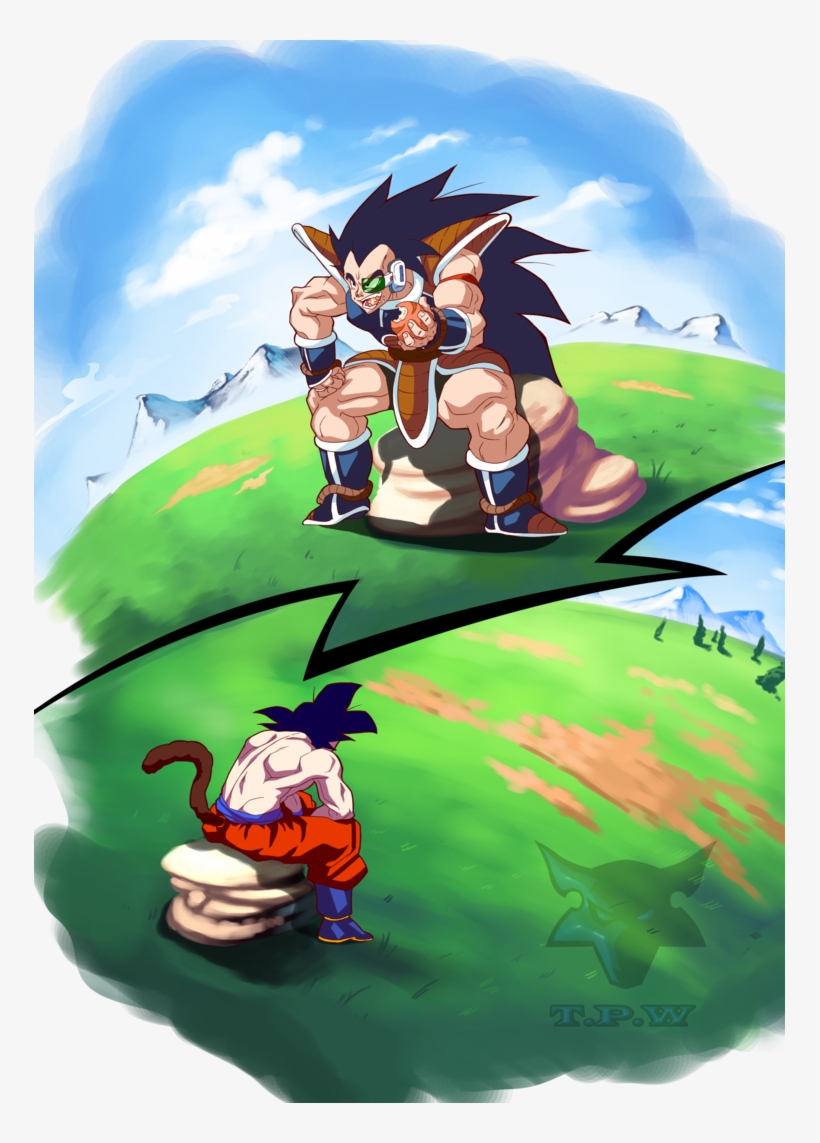 Raditz/goku By Phantomstudio-tommy On Deviantart - Dragon Ball Z Goku And Raditz, transparent png #3506213